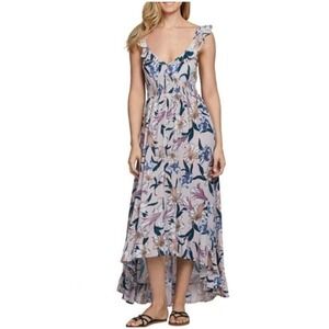 O'NEILL Womens sleeveless shirred waist Hi/Low Sundress dress floral/hawaiian XL